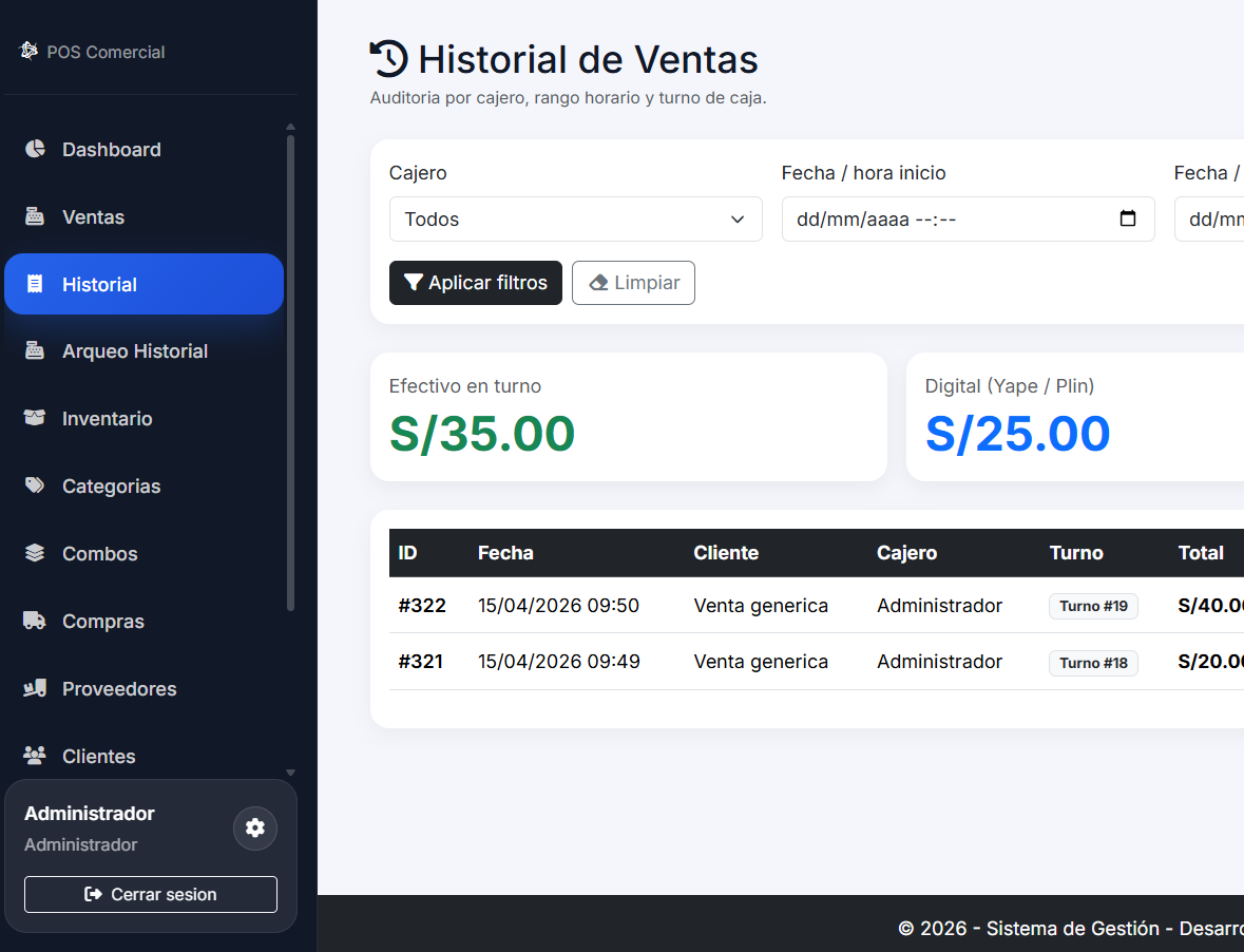 Sistema de Ventas e Inventario
